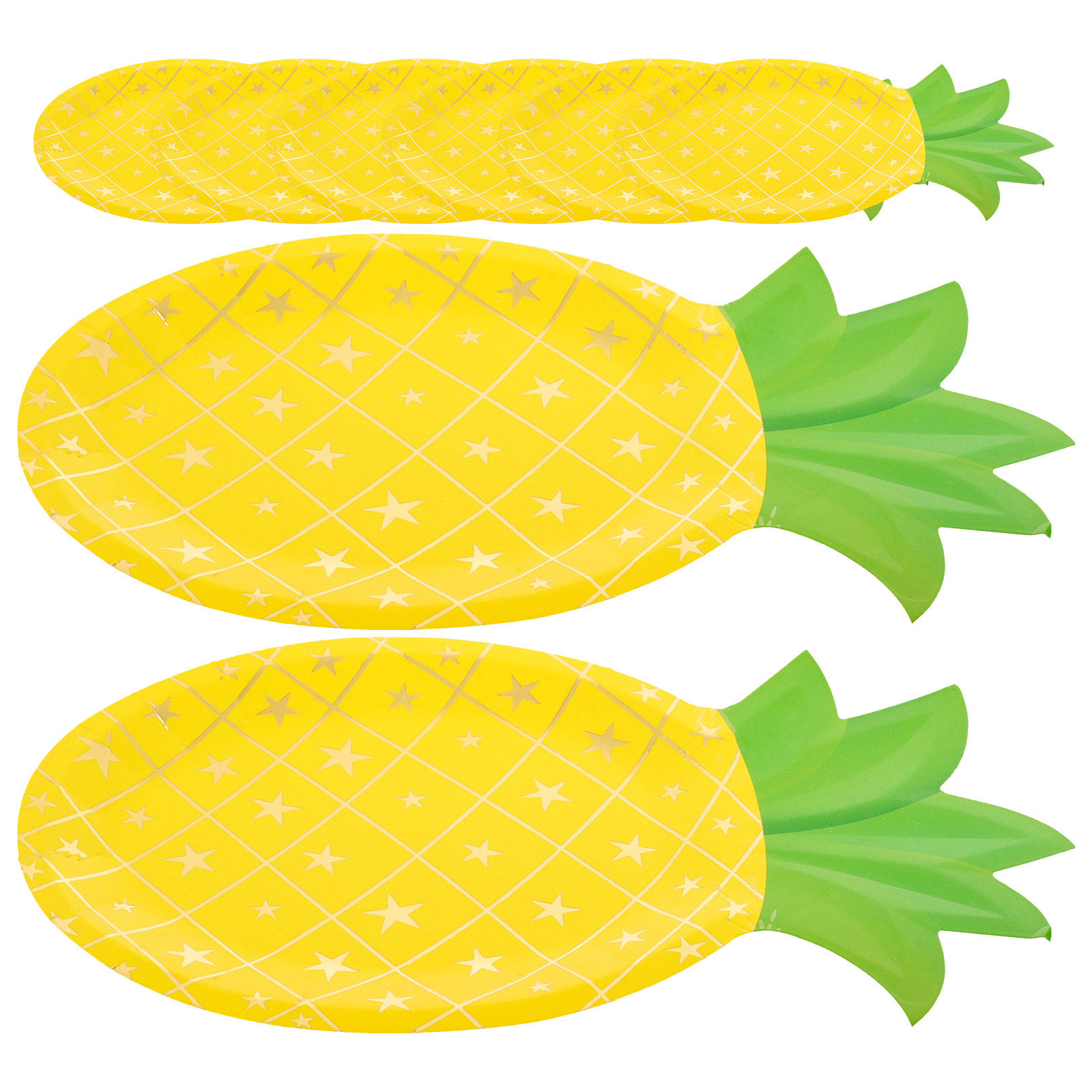 Wedding Supply Bulk - 8Pcs Pineapple Paper Plates Disposable Party