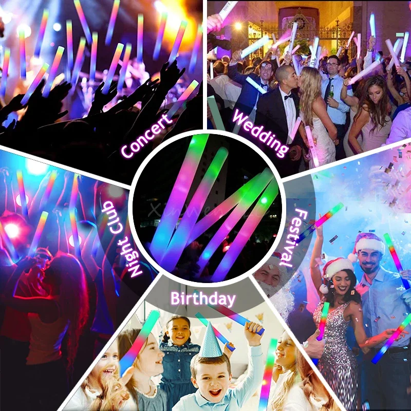 20/30/40Pcs RGB LED Glow Foam  - Wedding Supply Bulk review and price