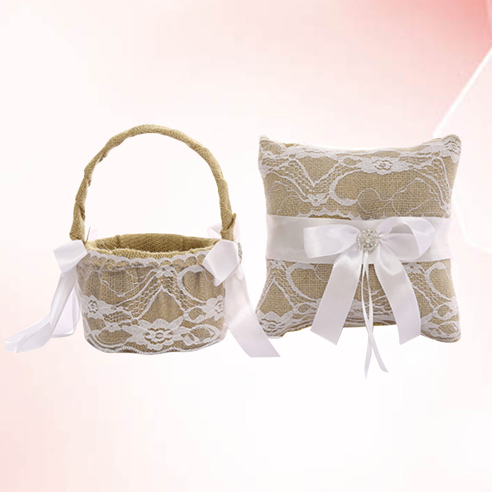 1Set Wedding Ring Pillow Lace  - Wedding Ceremony Supply review and price