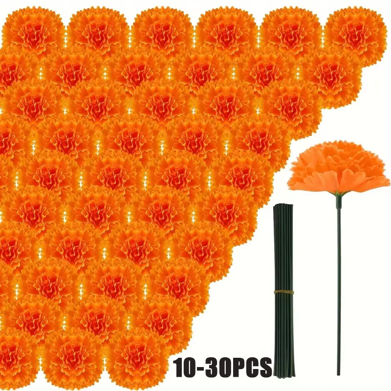 10-30PCS Faux Carnation Marigo - Indian Wedding Decor Supply review and price