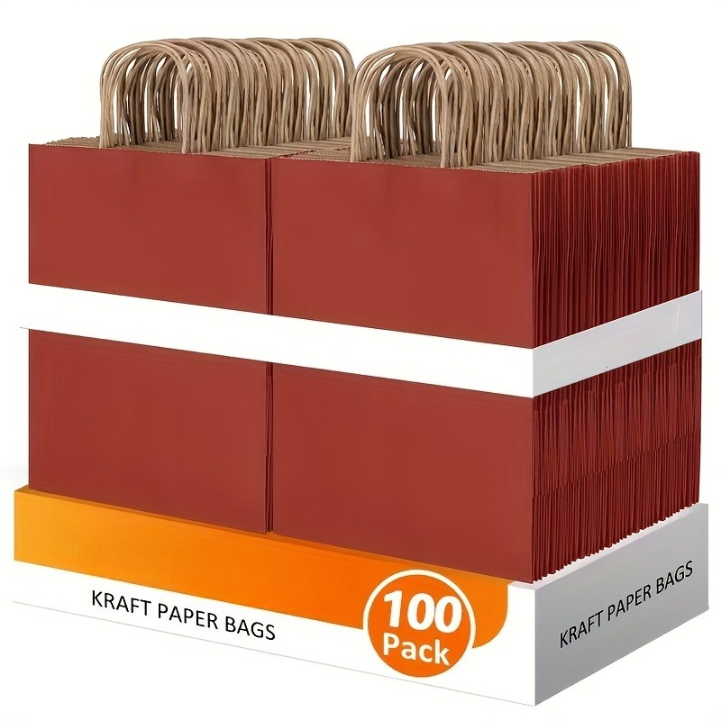 100pcs Red Paper Gift Bags Wit - Wedding Supply Shops review and price