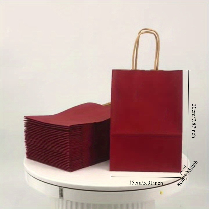 100pcs Red Paper Gift Bags Wit - Wedding Supply Shops review and price