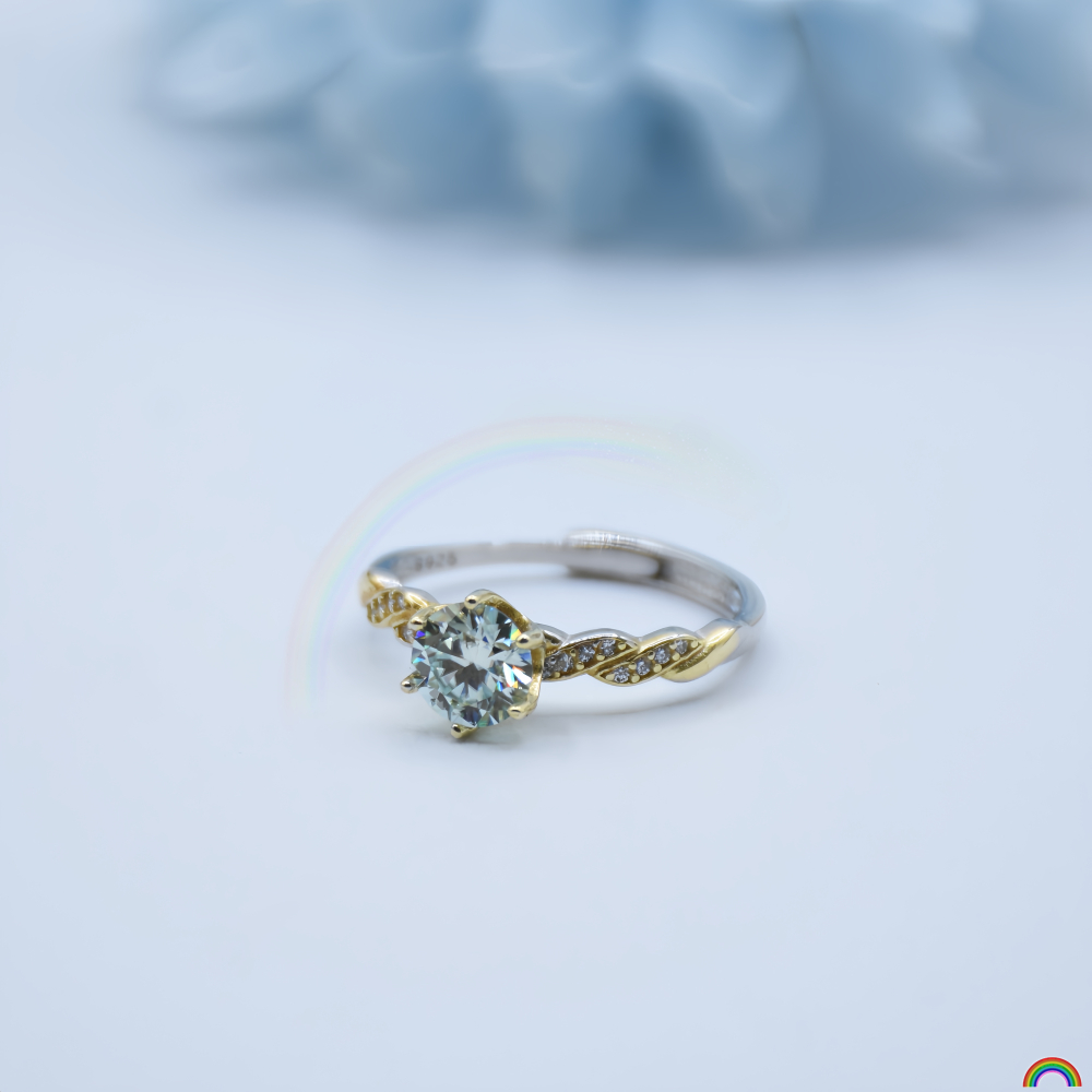 S925 silver inlaid moissanite  - Wedding Superstar review and price
