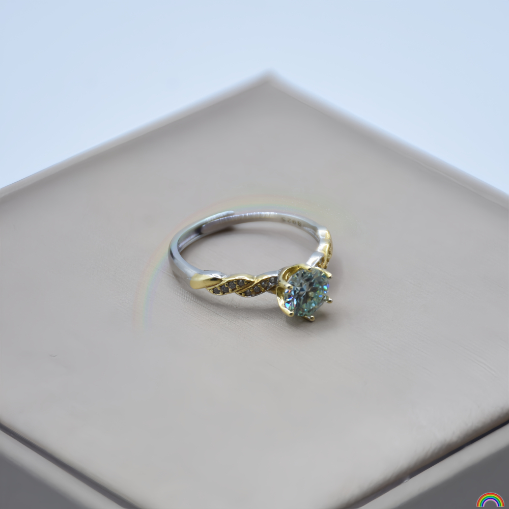S925 silver inlaid moissanite  - Wedding Superstar review and price