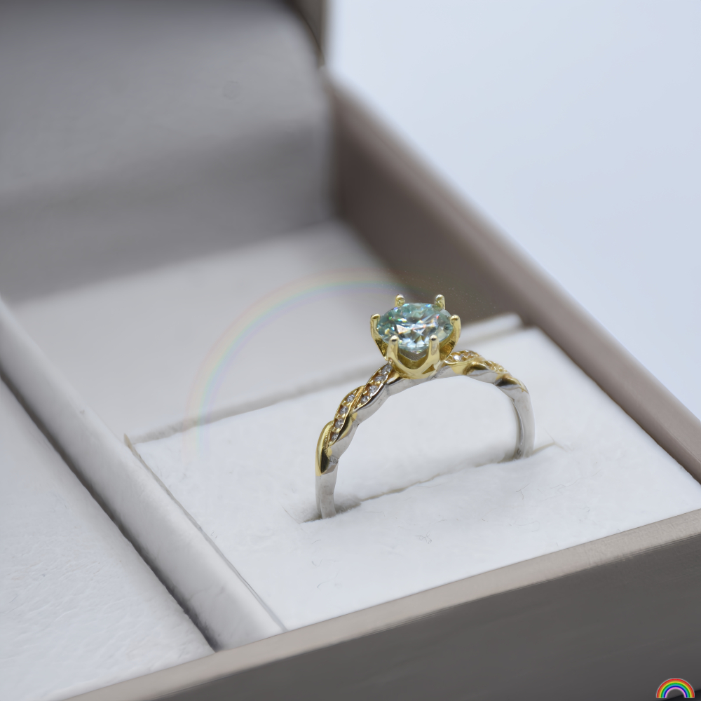 S925 silver inlaid moissanite  - Wedding Superstar review and price