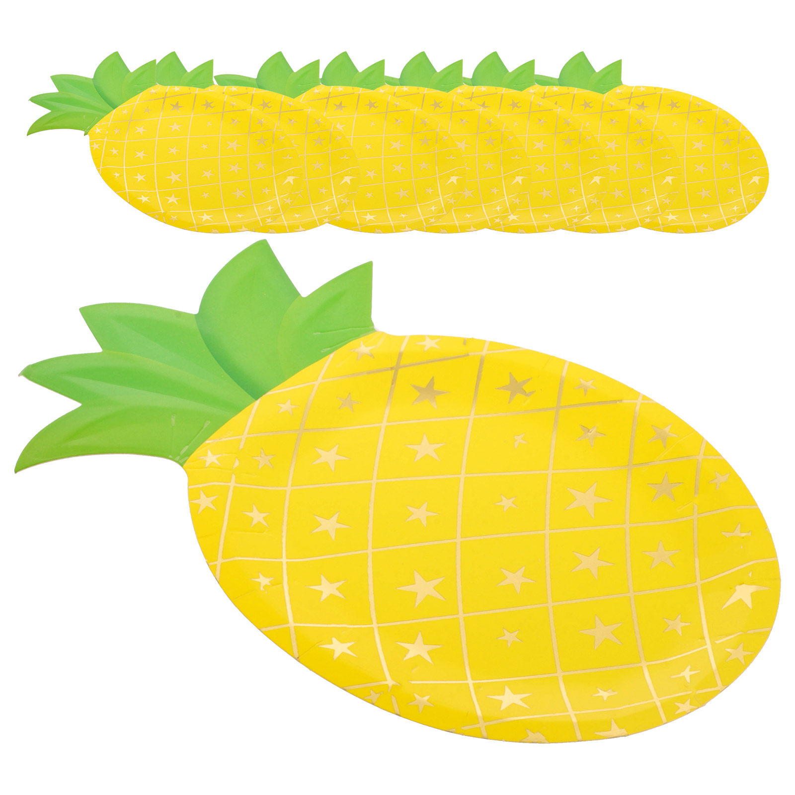 8Pcs Pineapple Paper Plates Di - Wedding Supply Bulk review and price