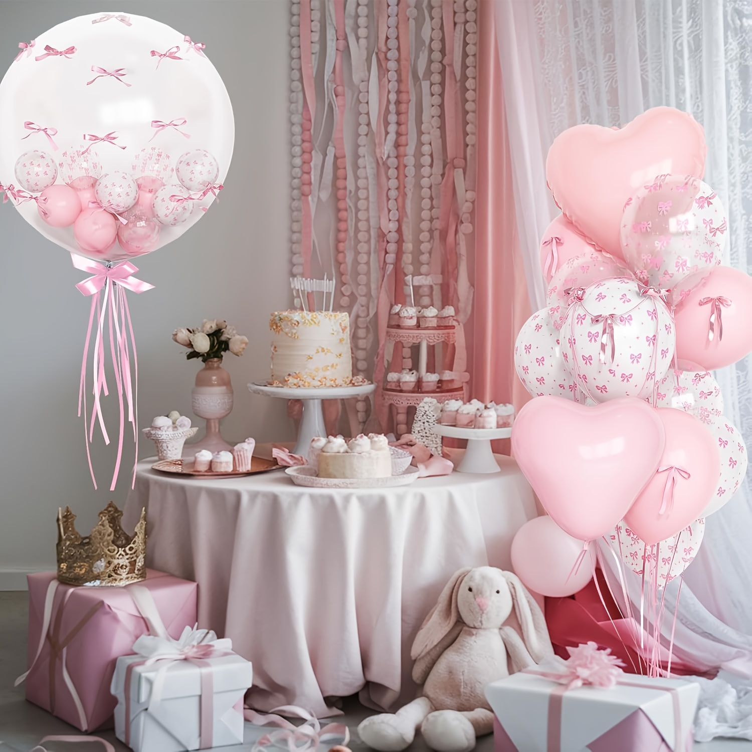 34pcs Clear Bow Heart Foil Lat - Wedding Supply Bulk review and price